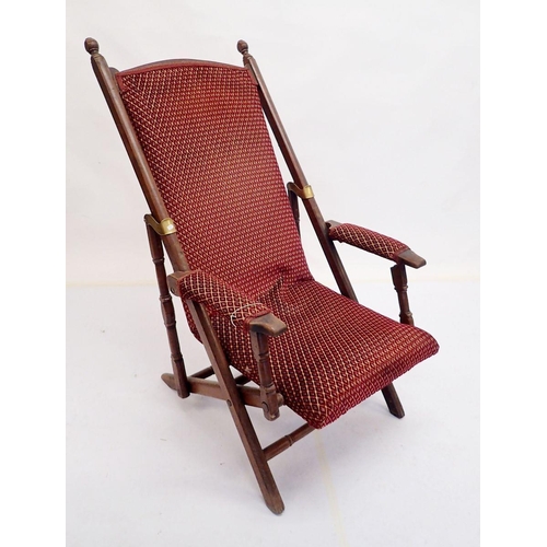 986 - A campaign style folding chair