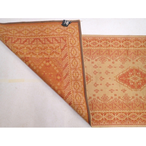 991 - A vintage Abbusson style red and cream runner