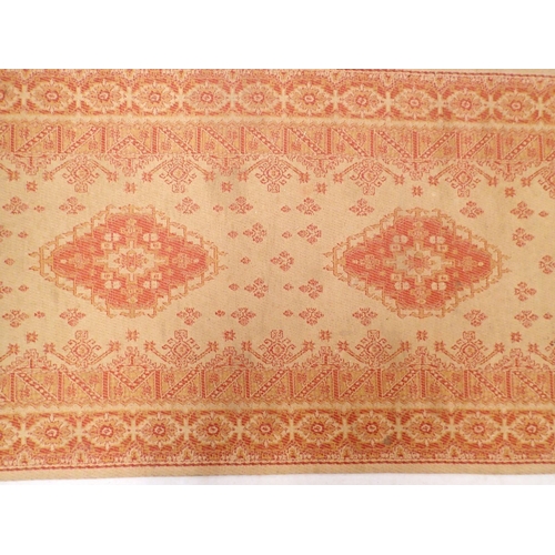 991 - A vintage Abbusson style red and cream runner