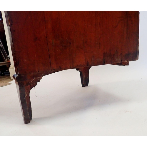 1027 - A 19th century mahogany astragal glazed corner cabinet with cupboard under, 82cm wide