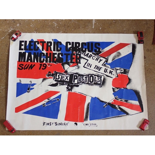 1074 - A collection of punk posters including Sex Pistols, largest 100 x 68.5cm - mixed condition