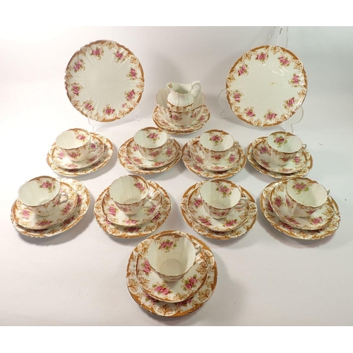 112 - A Victoriain Reids 'Park Place China' tea service comprising nine cups and saucers, two cake plates,... 