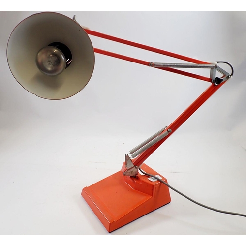 1302 - A vintage red anglepoise desk lamp