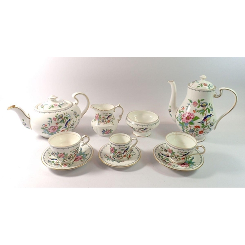 179 - An Aynsley 'Pembroke' tea and coffee service comprising cake plate, six teacups (two cracked) and ei... 