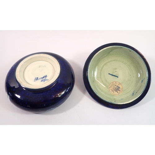 195 - A Moorcroft Iris powder bowl with paper label, 14.5cm diameter