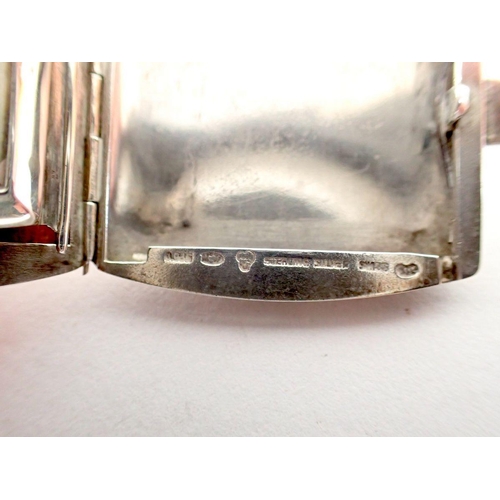 344 - A silver cased watch, 3.5cm wide