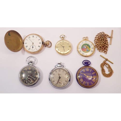 649 - A selection of pocket watches, Services Army, Smiths etc.