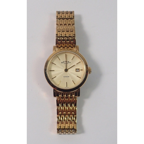 652 - A Rotary gold plated ladies wrist watch