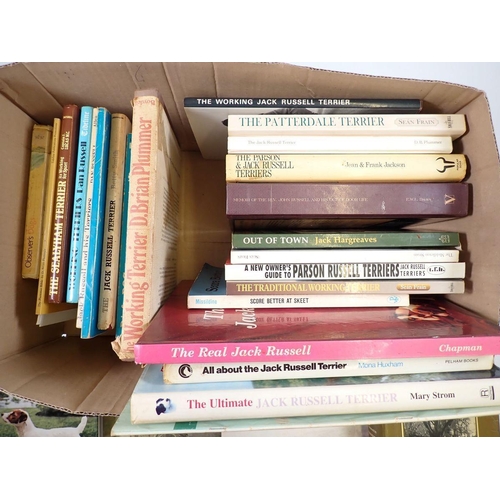 713 - A box of books on Jack Russell's and terriers