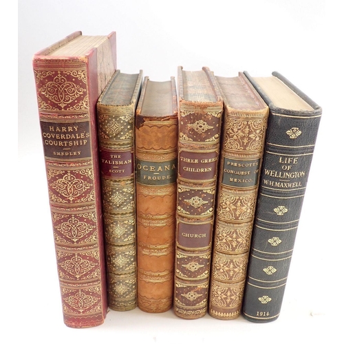 734 - Six old bindings including David Coverdale's Courtship with hand coloured plates