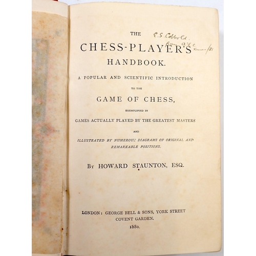 761 - Staunton's Chess Players Handbook by Howard Staunton 1880