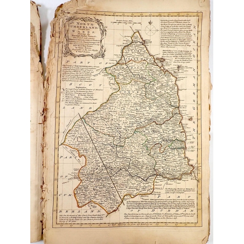 780 - An 18th century Atlas Anglicanus by Thomas Bowen - in poor condition published for Thomas Kitchen