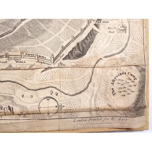 782 - A map of Old Jerusalem by Richard Sare, 1702