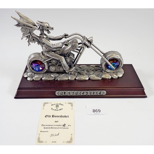 869 - A Myth & Magic limited edition 'Old Boneshaker' sculpture, 10.9 x 21cm, 251/600