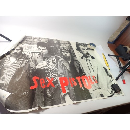 1074 - A collection of punk posters including Sex Pistols, largest 100 x 68.5cm - mixed condition