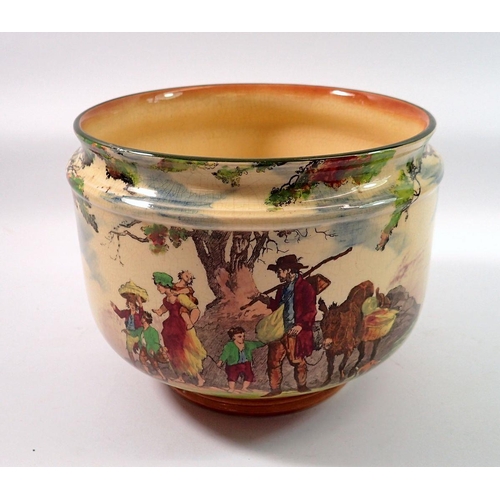 103 - A Royal Doulton Series ware jardiniere printed 'The Gleaners' 20cm diameter