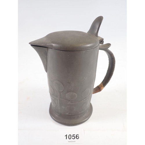 1056 - A Tudric pewter Arts & Crafts hot water jug by Archibald Knox for Liberty, No 0967