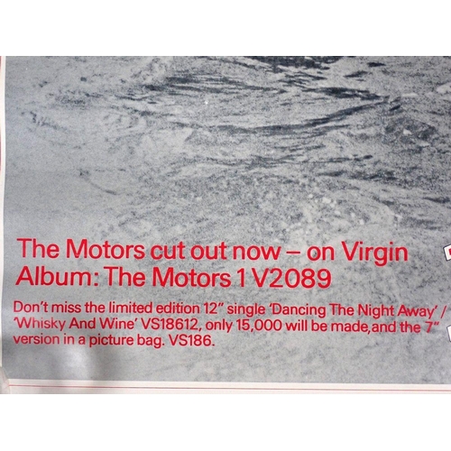 1059 - A set of three original vintage The Motors 1977 debut album promotional posters, 58 x 41cm