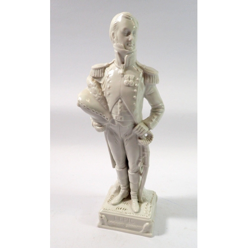 110 - A Sitzendorf Napoleonic figure of Lepic, chip to base