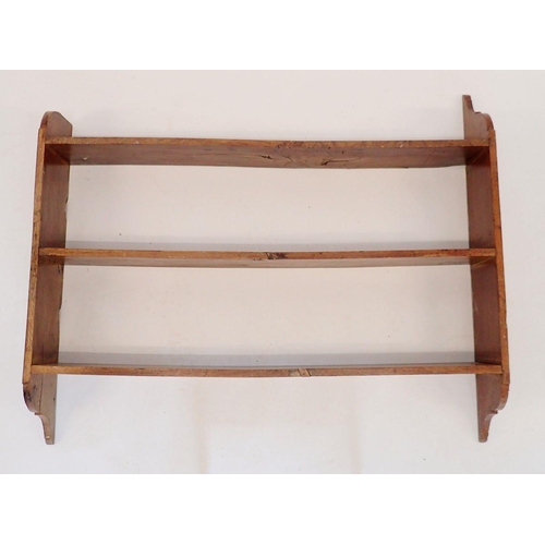 1124 - An elm wall shelf, 109 x 83cm