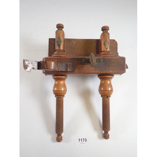 1170 - A 19th century walnut routing plane stamped Watson