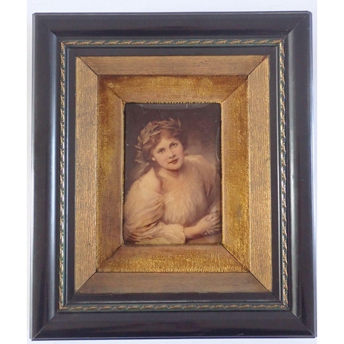 1216 - A Victorian Christoleon of a lady, 13.5 x 9.5cm