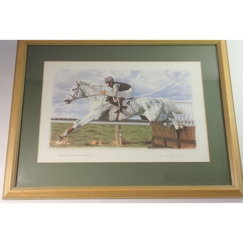 1231 - Nicola Hathaway - limited edition print of Desert Orchid 10/100, 31 x 49cm