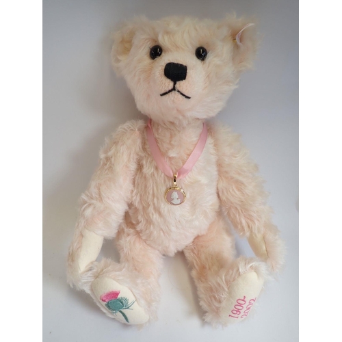 1267 - A Steiff Queen Mother 'Rose' limited edition teddy bear with certificate and box