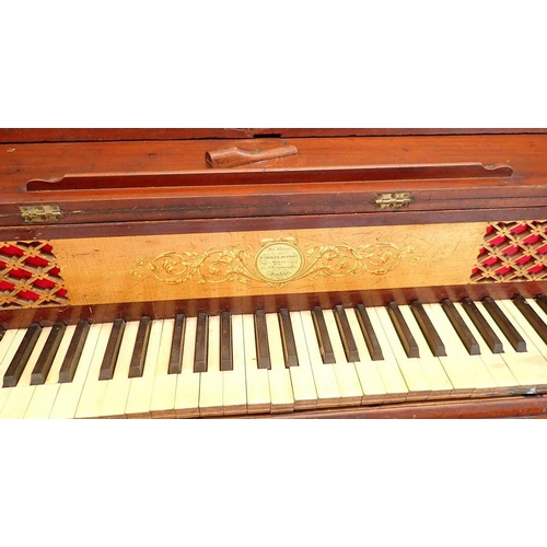 1274 - A William Rolfe & Co square piano - legs not securable to case, Ivory Certificate Exemption No. JTZF... 