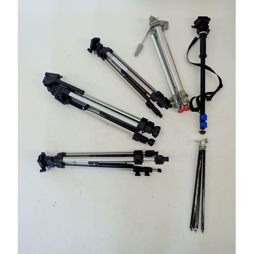 1283 - A group of six camera tripods