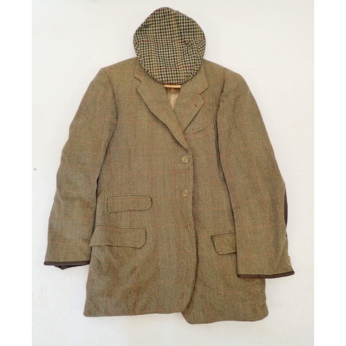 1292 - A vintage men's tweed jacket together with a Christy's London flat cap