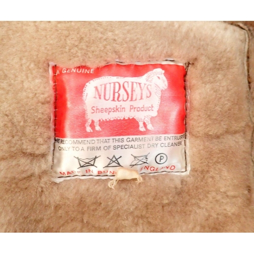 1313 - A mink coat and a ladies sheepskin coat size 10