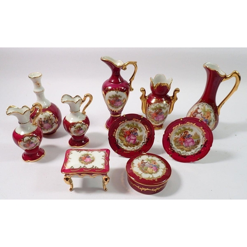 133 - A collection of Limoges porcelain ornaments