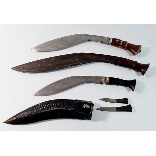 1337 - Three various Kukri knives