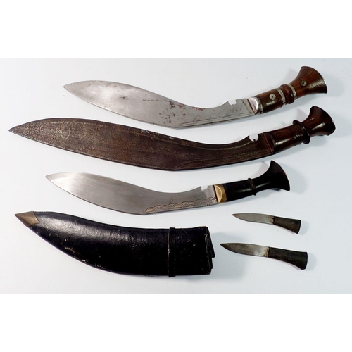 1337 - Three various Kukri knives