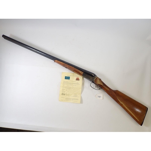 1357 - A deactivated Baikal 12 bore side by side shotgun 27.5cm barrel, Serial No. 32512, with deactivation... 