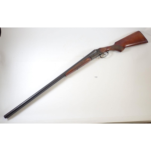 1360 - A deactivated Baikal 12 bore side by side shotgun 28.5cm barrel, Serial No. B19919, with deactivatio... 