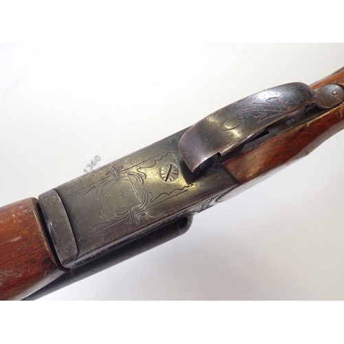 1360 - A deactivated Baikal 12 bore side by side shotgun 28.5cm barrel, Serial No. B19919, with deactivatio... 