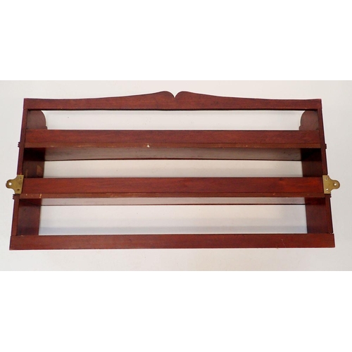 1403 - An Edwardian mahogany wall shelf with  85cm wide