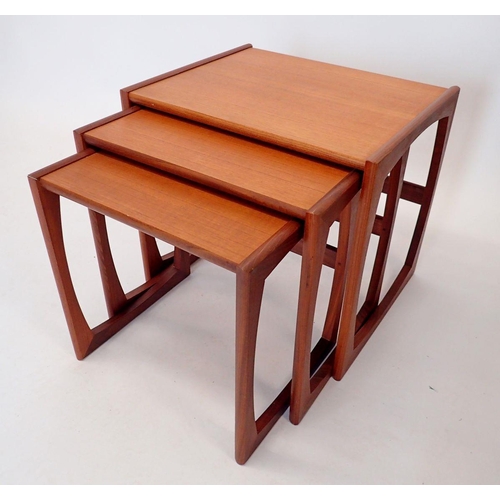 1468 - A nest of three G plan teak occasional tables, 53 x 43cm