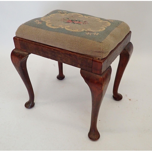 1501 - A piano stool on cabriole supports