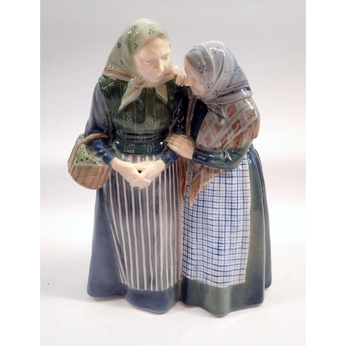 154 - A Copenhagen large group of two old ladies, No 1314, 30cm tall