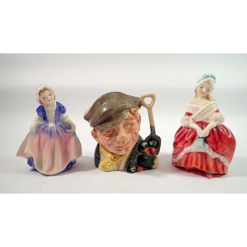 168 - Two Doulton figures - Dinky Do HN1678 and Peggy HN2036 and a Toby jug The Gardener D6634