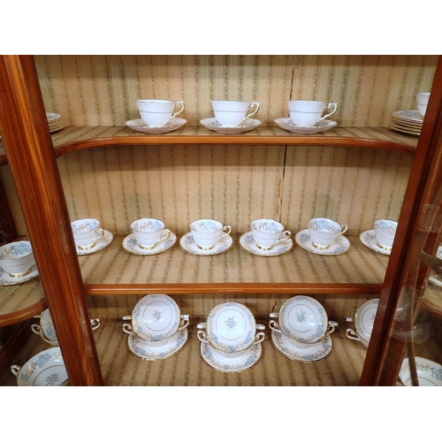 17 - A Tuscan Avondale set of eleven coffee cups and saucers, jug and milk plus twelve soup bowls and sta... 