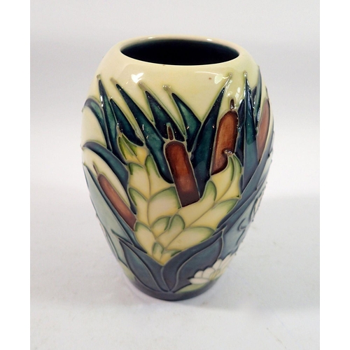 186 - A Moorcroft vase in the Lamina pattern, 13cm tall