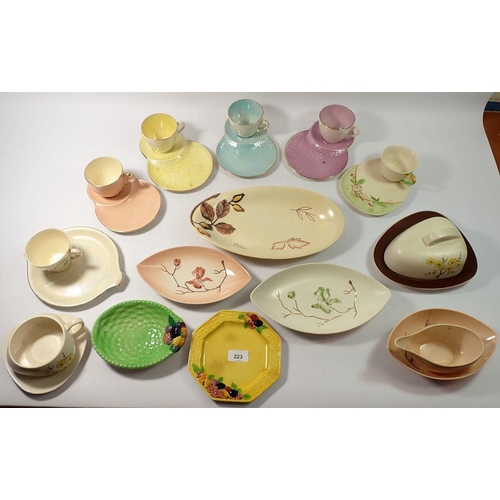 223 - A collection of 1930's tea ware and china including Carlton Ware, Maling, Winton etc