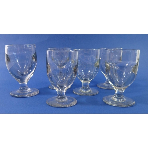 246 - Six antique small rummer glasses