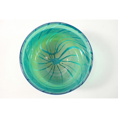 272 - A Medina blue glass bowl, 13.5cm diameter