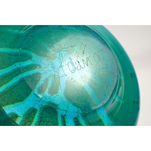 272 - A Medina blue glass bowl, 13.5cm diameter