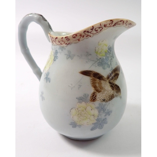 281 - A Japanese jug painted quail, 12cm